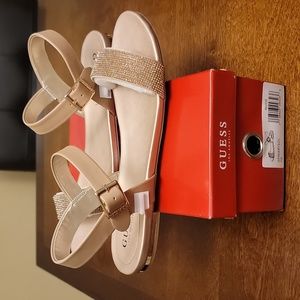NEW Guess Marysol Rhinestone Double Strap Steve Madden Style Sandals 🤎